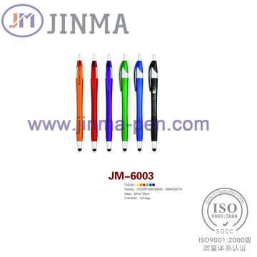 La promoción regalos bola plástica Pen Jm-6003 con un lápiz táctil
